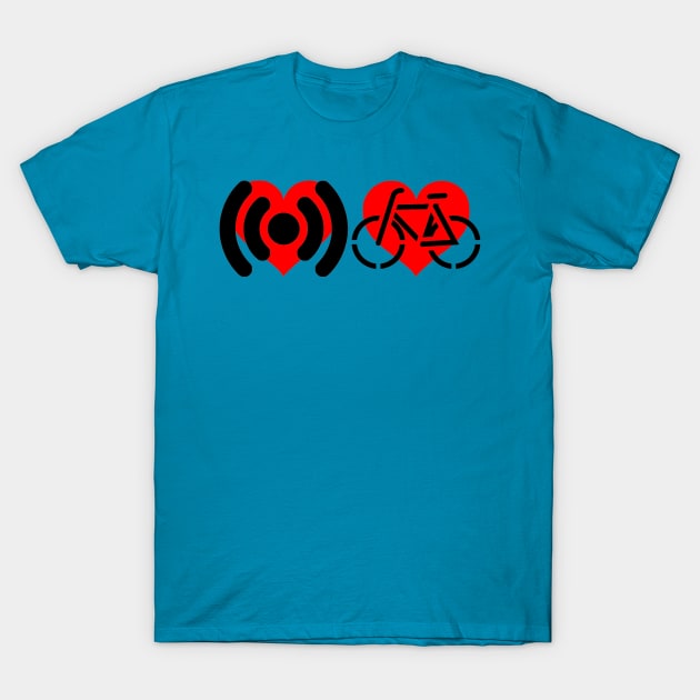 Heart Heart Sound Bike B T-Shirt by danlesh